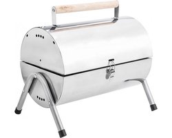 HI Houtskool Barbecue - Tafelbarbecue - RVS - Zilver