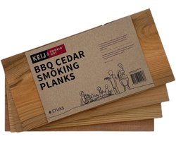Keij Smokin' Hot - Cederhouten Rookplanken - 4 stuks