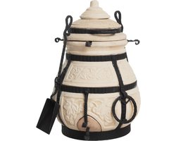 Keramische tandoor Nomade - Multifunctionele Houtoven BBQ - Voor de Fijnproever! *** Met klapdeksel