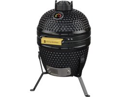 KitchenBrothers Kamado BBQ - 13 Inch Houtskool Barbecue - 27⌀ cm - PFAS-vrij - Egg BBQ - Zwart