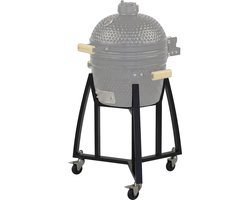 KitchenBrothers Kamado BBQ Onderstel - Voor 41⌀ cm - Geschikt voor 16 inch KitchenBrothers Kamado - 102 cm Hoogte - Met Wielen en Rem - Zwart