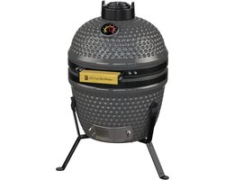 KitchenBrothers Kamado BBQ - PFAS Vrij - 13 Inch Houtskool Barbecue - 27⌀ cm - Egg BBQ - Grijs