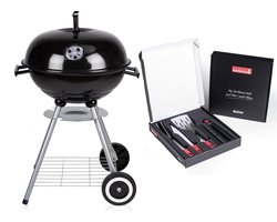 Lone Star Kogelbarbecue - Houtskool BBQ - Ø45 cm - Inclusief 5-delig Barbecook Kookgerei