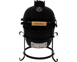 Mini Kamado Houtskoolbarbecue – Japanse Ronde Keramische BBQ & Roker van 33 cm