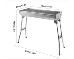 M.T.C© Barbeque-BBQ-RVS-langwerpig-shasliek-sate-camping-grill