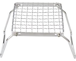 Opvouwbare camping grill – roestvrij staal 304 kookrooster met inklapbare poten – draagbare houtskool- en kookstandaard – lichtgewicht BBQ rek voor kamperen, wandelen en backpacken