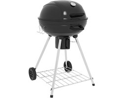 Outsunny Ronde Grill Metaal, Kunststof 55L x 65B x 89H cm Zwart