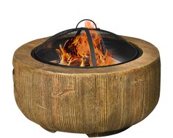 Outsunny vuurschaal - metaal/magnesiumoxide - 61,5x61,5x39 cm - bruin