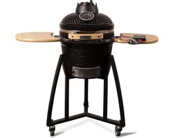 Patton Premium Kamado 16" - incl. Bluetooth kerntemperatuurmeter en LED verlichting - Medium - Ø34 cm - Zwart