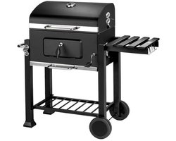 PIPIPOXER-Houtskool BBQ - Smoker Barbecue - Verstelbaar kolenrooster - Zwart