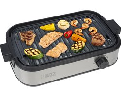 Princess Table Chef Purify - 103215 - Tafel BBQ - 35 x 21 cm - Tafelgrill en Barbeque met Luchtfiltersysteem - Ingebouwde Afzuiging - Tot 260 Graden - PFAS Vrij -1800 W