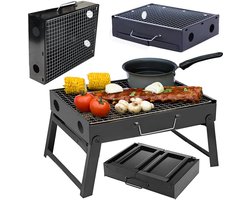 Reisgrill in draagbare opvouwbare Koffer - Houtskool - Barbeque