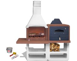 Sarom Fuoco - Betonnen barbecue - Pizzaoven - Laros - Complete set - Inclusief kit en verf