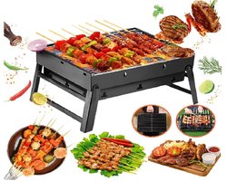 SMH LINE® Opvouwbare Tafel bbq - Houtskoolbarbecue - Draagbaar - 59x22x22cm