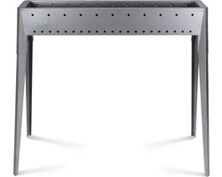 Spiedini Miami 80 - Luxe, smalle dubbelwandige barbecue zonder roosteer voor het grillen van saté of spiesjes  - 80 cm lang, 11 cm breed - Materiaal: rvs