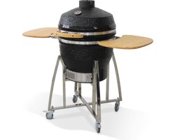sweeek - Keramische houtskoolbarbecue - kamado - ø57cm - inclusief accessoires - zwart