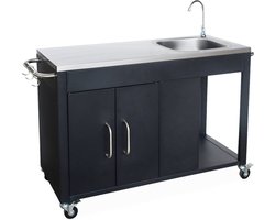 sweeek - Stalen buitenkeuken b139xd70,6xh113 cm