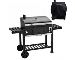 TAINO HERO XXL Set - Smoker BBQ Grillwagen Houtskoolgrill Grill Smoker Afzuigkap