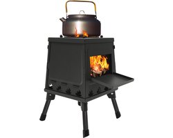 Tentkachel Camping Houtkachel Campingtentkachel Voor Buiten, Tentverwarming Zwart Antiroest Spuiten