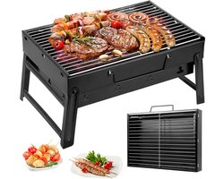 Uten Opvouwbare tafel bbq - Tafelbarbecue houtskool - Smoker mini barbecue - Houtskoolbarbecues - Camping barbecues - BBQ Grill - Barbeque - Tafelbarbecues - Grilloppervlak (L x B) 43.3 x 29.5 cm - (2 stijl | B)