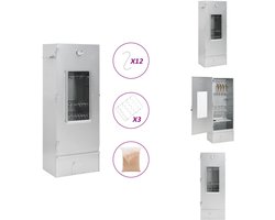 vidaXL Rookoven - Rookovens - Roker - Rokergrill - BBQ-rookoven met houtsnippers 44,5x29x110 cm staal