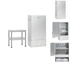 vidaXL Rookoven - Rookovens - Rookoven Met Tafel - Roker - BBQ-rookoven met tafel gegalvaniseerd staal