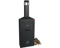 VOLT - Dutch Fire Oven BBQ Grill - Rookoven Barbecue - Rookkast - Buitenhaard - Pizza Oven - Tuinhaard - BBQ/Rookkast - Zwart - Made in NL