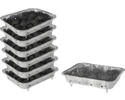 Wegwerp Barbecue met Houtskool – 6 Stuks – Instant BBQ voor Buiten, Camping of Picknick – Inclusief Rooster – Barbecue Accessoires – Houtskool BBQ – BBQ Kopen