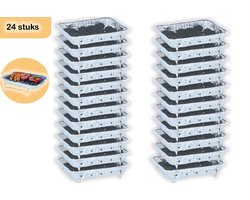 Wegwerp BBQ 24 stuks – Kant-en-klare Barbecue met 600g Houtskool – Instant Barbecue voor camping, Picknick en strand