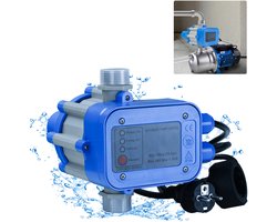 Elektronische Drukschakelaar Voor Waterpomp - Pompbesturing - Droogloopbeveiliging - Pomp Controle - Plaatsen op Beregeningspompen en Bronpompen Hydrofoorpomp - Blauw