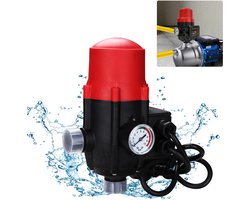 Elektronische Drukschakelaar Voor Waterpomp - Pompbesturing - Droogloopbeveiliging - Pomp Controle - Plaatsen op Beregeningspompen en Bronpompen Hydrofoorpomp - Rood