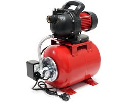 Hydrofoorpomp, tuinpomp, waterpomp met drukvat 1000 watt, 3500 l/u pomp; Beregeningspomp, aanzuigpomp met filter, drukschakelaar, manometer en ketel