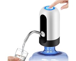 longziming -Automatische Waterpomp USB Oplaadbaar – Draagbare Elektrische Waterdispenser voor 2-5 Gallon Flessen – Waterflespomp met Eénknopsbediening voor Thuis, Kantoor en Camping – Stil en Gebruiksvriendelijk