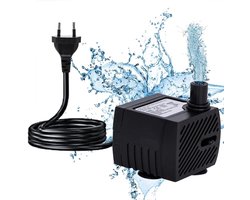 Waterpomp - Mini-waterpomp - Aquariumpomp - Ultra Stille Werking - 200 L/uur - 2,5 W, met 1,5 m netsnoer - kleine dompelpomp - kleine dompelpomp voor aquarium, fontein, standbeeld, hydrocultuur