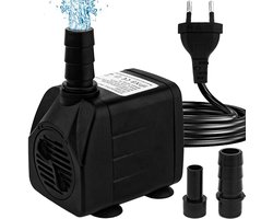 Ynkkvre - Waterpomp - Mini-waterpomp - Aquariumpomp - Sproeier - 600 L/uur Met Instelbare Stroom + Ultra Stille Werking Voor Vijvers En Hydrocultuur - 1 - Aquaria, Tuin, Zwart