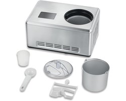 2-in-1 IJsmachine - Yoghurtfunctie - Compressor - Incl. 2 IJsbakjes - RVS - EZ 7406 - Krachtig & Stil