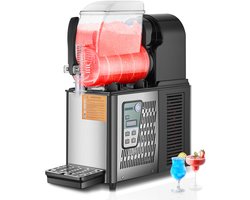 4l Slushmachine, enkele Tank Bevroren Drankmachine, 16-Kops Roestvrijstalen Margarita Smoothie Machine voor Thuis, Feesten, Restaurants, Cafés en Bars