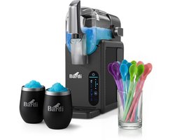 Bardi Slushmachine grijs met set cups Zwart