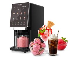 BluMill IJsmachine - 8-in-1 IJsmaker - IJsmaker Voor Roomijs, Gelato, Sorbet en Slushie - Kleurendisplay - Automatische Clean Functie - Vaatwasserbestendige Bekers