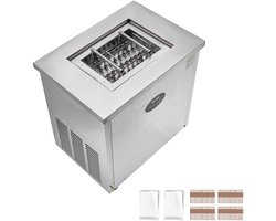 Commerciële Ijsmachine, 40-Delige Vormset - Roestvrijstalen Ijsmachine voor Stokken, Geschikt voor Bars, Cafés en Melktheewinkels