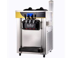 Commerciële Softijsmachine IJsmaker met 3 Smaken, Capaciteit 22-30L/H