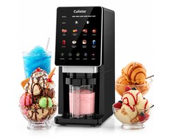 Culistar® Official 10-in-1 IJsmachine - IJsmaker - IJsmaker Voor Roomijs, Sorbet, Gelato en Slushie - Frozen Cocktails & Smoothies - Automatische Clean Functie - Kleurendisplay - Vaatwasserbestendige Bekers