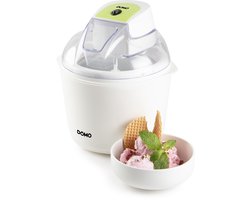 DOMO DO9304I IJsmachine met Vrieskom - IJsmaker - Roomijs - Sorbet - Frozen Yoghurt - 1,5 liter - Wit