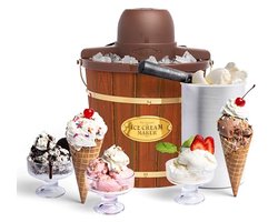 Elektrische IJs machine Met Draagbaar Handvat - 4 Liter in Minuten, Voor Yoghurt en Gelato