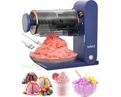 Elektrische ijsblokjes- en crushed ijsmachineslushy machine granita machine - Donkerblauw - Roestvrijstalen ijsmessen en mallen