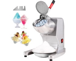 FIBILA IJs Crusher Machine - Elektrische Sneeuwkegel Maker - Ice crusher- Ijsbreker Machine - Ijs Schaven - 220 Pond per Uur - Roestvrij Staal met 4 Messen - Eenvoudig in Gebruik - Ideaal voor Koude Dranken en Desserts