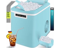 Florixa® Ijsblokjesmachine - Ijsmachine - Ijsblokjesmakers - Lichtblauw - 35cm x 25cm x 33cm