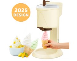 Fubzz Ijsmaker - Electrische Ijsmachine - 1000ml capaciteit - Softijs - 10 minuten - Ijsmaker Kinderen - ABS behuizing - IJshoorntjes