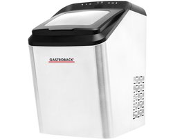 Gastroback Bartender Pro Draagbare ijsblokjesmachine 145 W Zwart, Roestvrijstaal