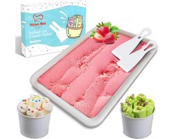 Grote IJstray voor Zelfgemaakt Opgerold IJs - Instant IJsroller Pan voor Kinderen en Familie